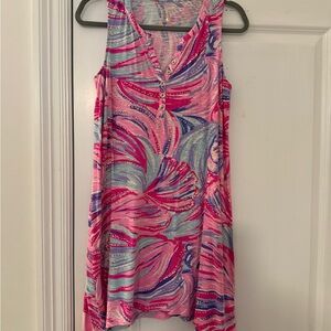 Lilly Pulitzer Pink and Blue Sleeveless Dress